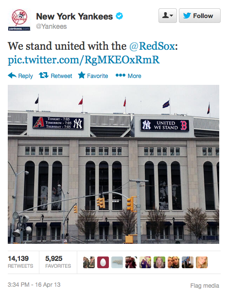 Yankees-Red Sox Tweet
