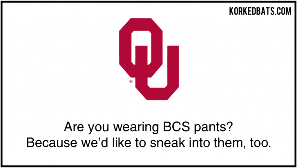 Bowl Game Pickup Lines - Oklahoma