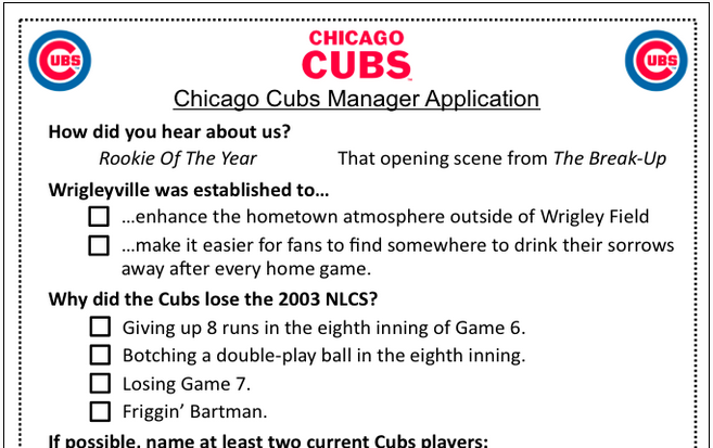 Cubs Application Preview