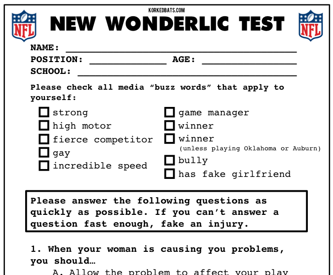 Wonderlic Header