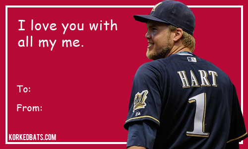 Sports Valentines Cards - Corey Hart