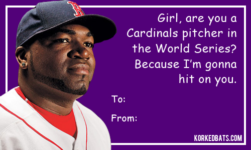 Sports Valentines Cards - David Ortiz