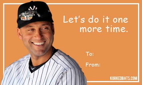 Sports Valentines Cards - Derek Jeter