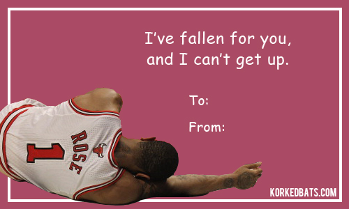 Sports Valentines Cards - Derrick Rose