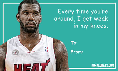 Sports Valentines Cards - Greg Oden
