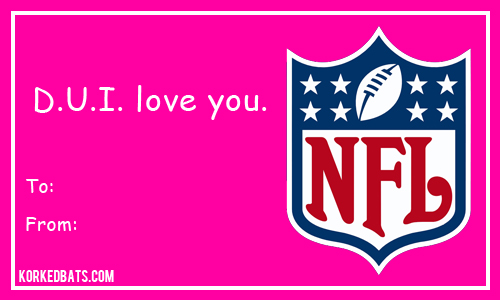 Sports Valentines Cards - NFL
