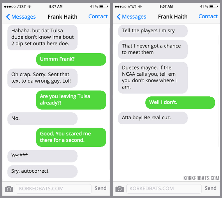 Frank Haith Text Full