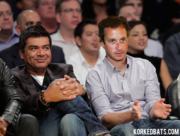 New Lakers Crowd - George Lopez and Pauly Shore