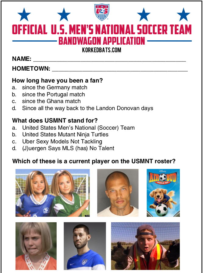 USMNT Bandwagon Applicaion 1