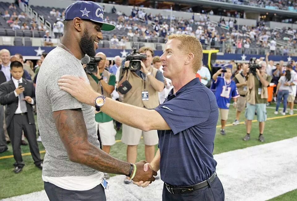 LeBron Cowboys Sideline