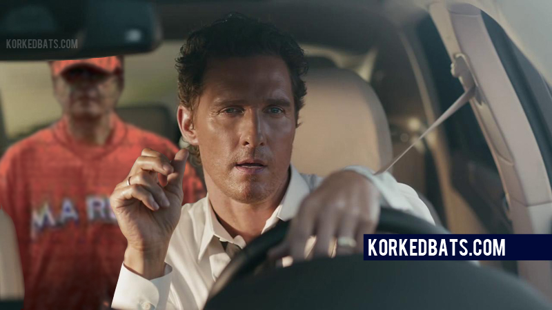 Matt McConaughey with Marlins Man