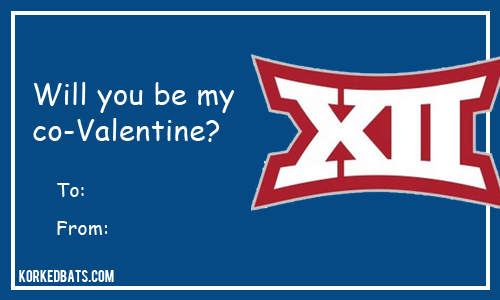 Sports Valentines Cards - Big 12