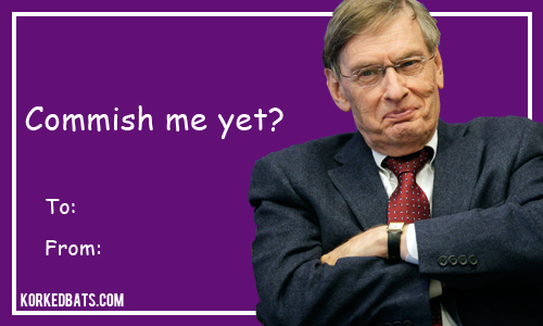Sports Valentines Cards - Bud Selig