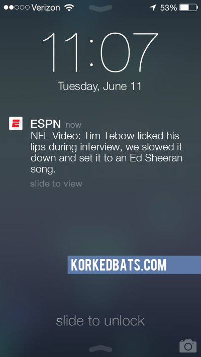 Realistic iPhone Notifications - ESPN 1