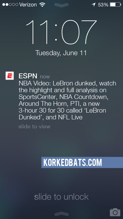 Realistic iPhone Notifications - ESPN 11
