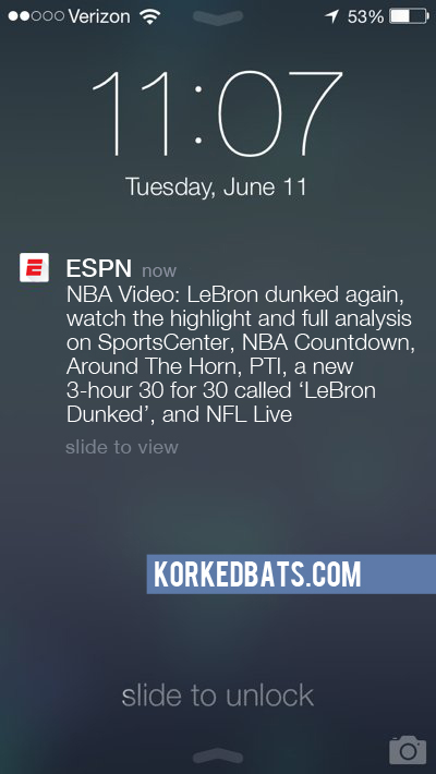 Realistic iPhone Notifications - ESPN 12