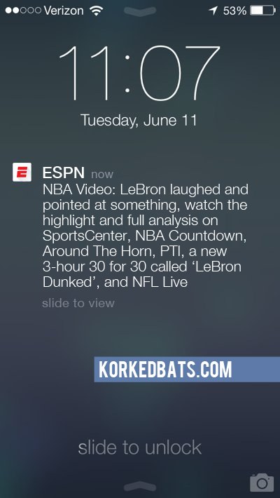 Realistic iPhone Notifications - ESPN 13