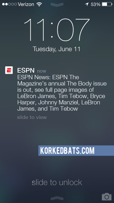 Realistic iPhone Notifications - ESPN 21