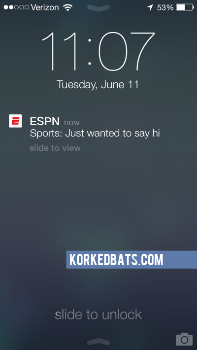 Realistic iPhone Notifications - ESPN 22