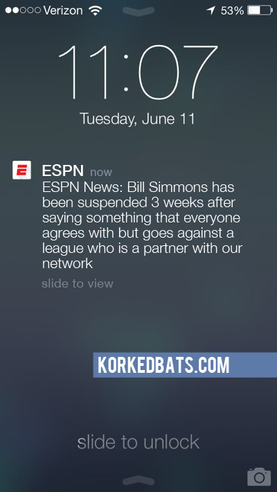 Realistic iPhone Notifications - ESPN 23