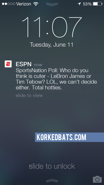 Realistic iPhone Notifications - ESPN 24